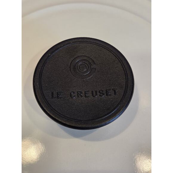 Le Creuset 12" diameter #30 LID ONLY Off White EUC Black Knob Made In France - Picture 3 of 8